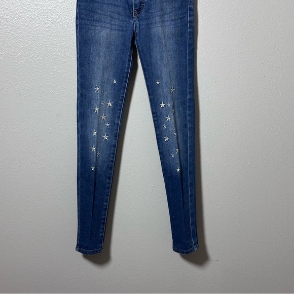 Levi’s Kids Girls Denim 701 Super Skinny Jeans Star Print size 8. - Picture 2 of 9
